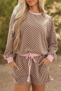 Checkerboard 2-piece Loungewear Set