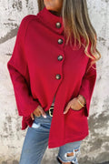 Red Collared Button Jacket