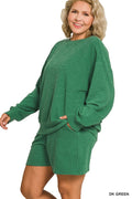 Plus Pullover & Shorts 2 pc set