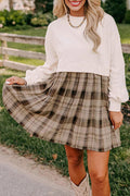 Plaid Sweatshirt Dress
