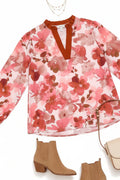 ON BLOSSOM LANE FLORAL BLOUSE