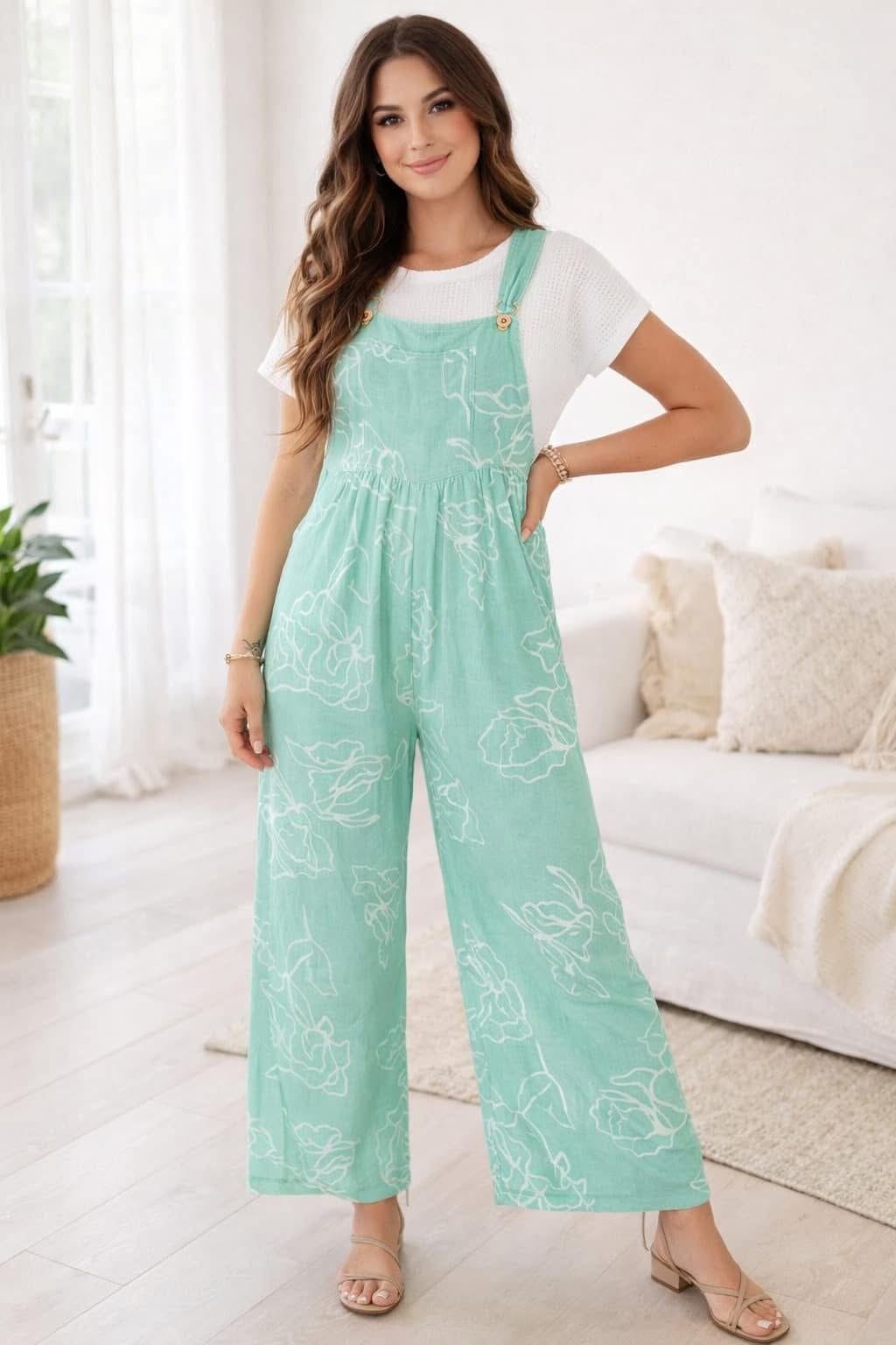 Jade Wide Leg Overall